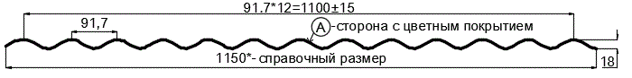 Фото: Профнастил МП18 х 1100 - A (ПЭ-01-2004-0.7) в Дмитрове