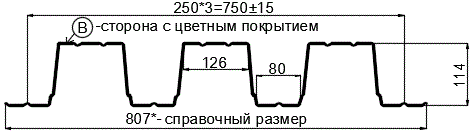 Фото: Профнастил Н114 х 750 - B (ПЭ-01-9003-0.8) в Дмитрове