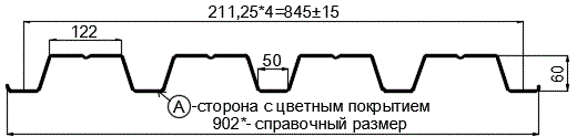 Фото: Профнастил Н60 х 845 - B (PURMAN-20-Citrine-0.5) в Дмитрове