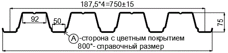 Фото: Профнастил Н75 х 750 - A (ПЭ-01-5002-0.7) в Дмитрове