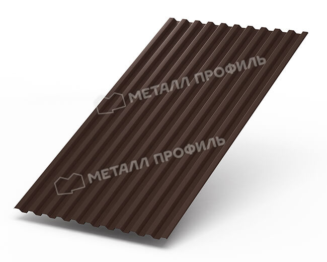 Фото: Профнастил С21 х 1000 - B (Steelmatt-20-8017-0.4±0.08мм) в Дмитрове