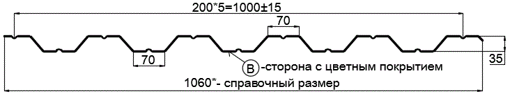 Фото: Профнастил НС35 х 1000 - B (PURETAN-20-RR23-0.5) в Дмитрове