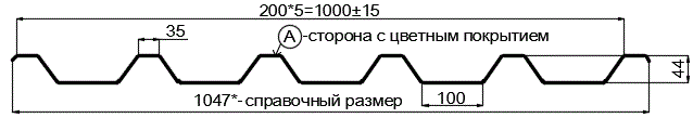 Фото: Профнастил С44 х 1000 - A (ПЭ-01-1015-0.7) в Дмитрове