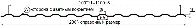 Фото: Профнастил МП10 х 1100 - A (ПЭ-01-7016-0.4±0.08мм) в Дмитрове