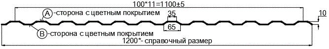 Фото: Профнастил МП10 х 1100 - A (ECOSTEEL_MA_Д-12-Античный Дуб-0.45) в Дмитрове