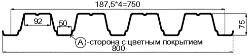 Фото: Профнастил Н75 х 750 - A (ПЭ-01-1015-0.7) в Дмитрове