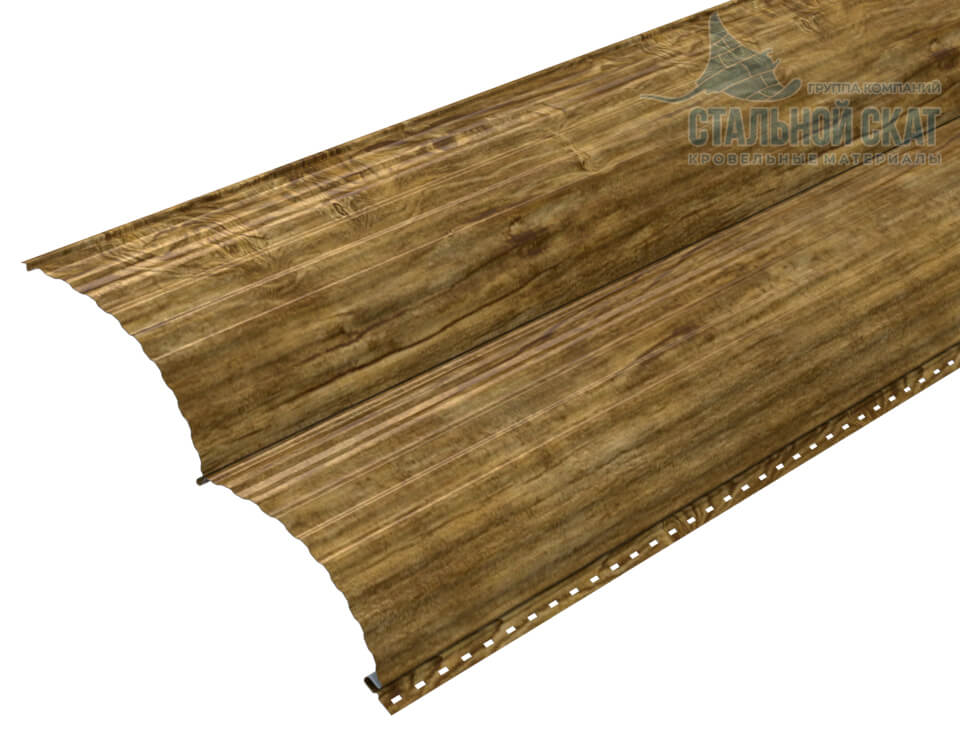 Сайдинг Woodstock-Т-28х330 (ECOSTEEL_T-01-Золотой Дуб-0.5)