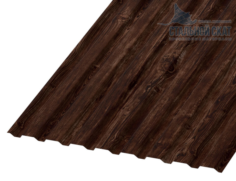 Профнастил МП20 х 1100 - A (ECOSTEEL_MA-01-Бразильская Вишня-0.5)