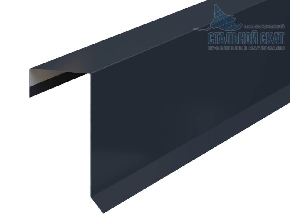 Планка торцевая кровельная FASTCLICK 65х130х2000 (VikingMP E-20-7024-0.5)