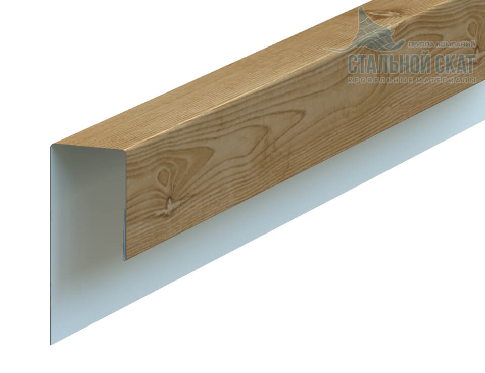 Планка J-профиль 24х18х3000 (ECOSTEEL-01-Сосна-0.5)