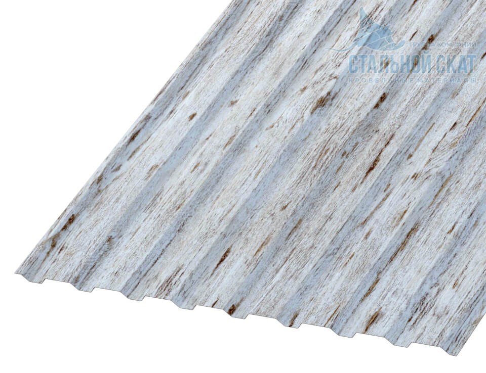 Профнастил МП20 х 1100 - A (ECOSTEEL_MA-01-Беленый Дуб-0.5)