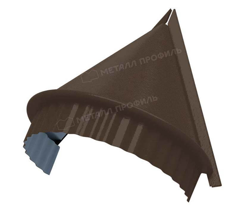 Заглушка конька круглого конусная NormanMP (ПЭ-01-8017-0.5)
