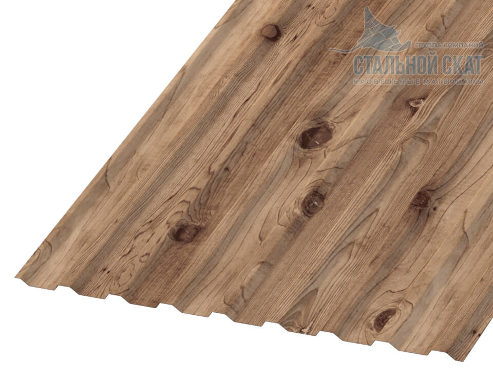 Профнастил МП20 х 1100 - B (ECOSTEEL_T-12-Золотой Орех-0.45)