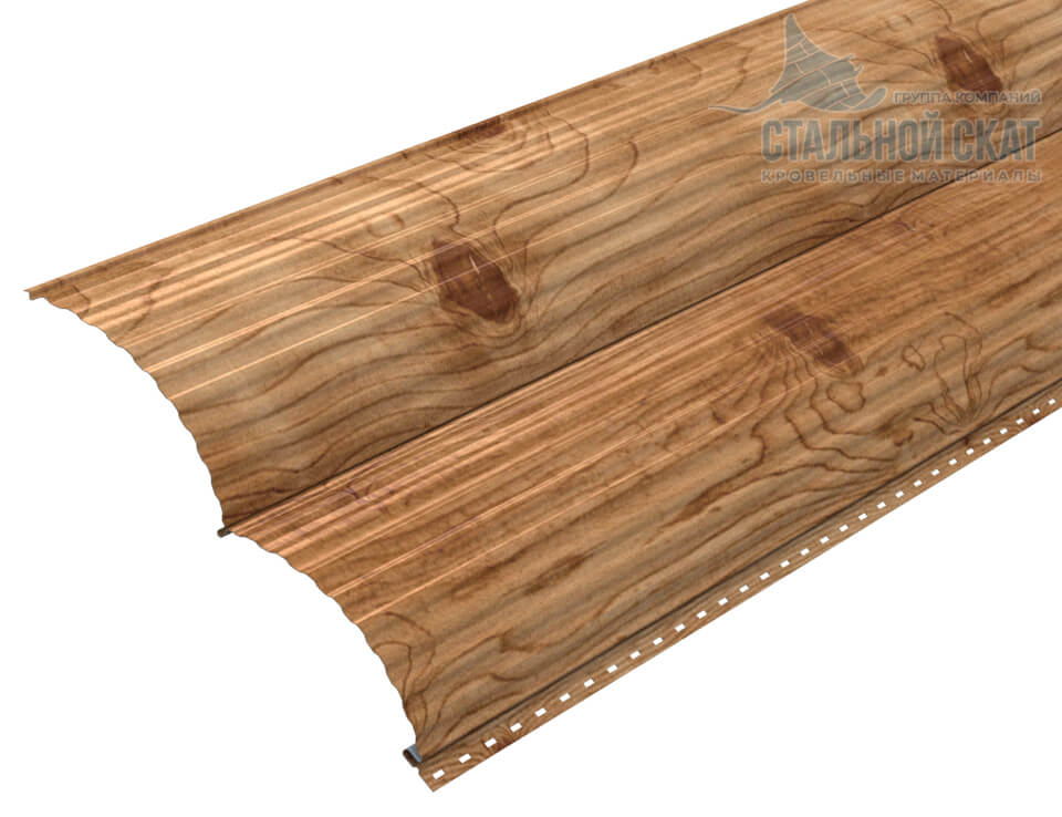 Сайдинг Woodstock-Т-28х330 (ECOSTEEL_T-01-Кедр-0.5)