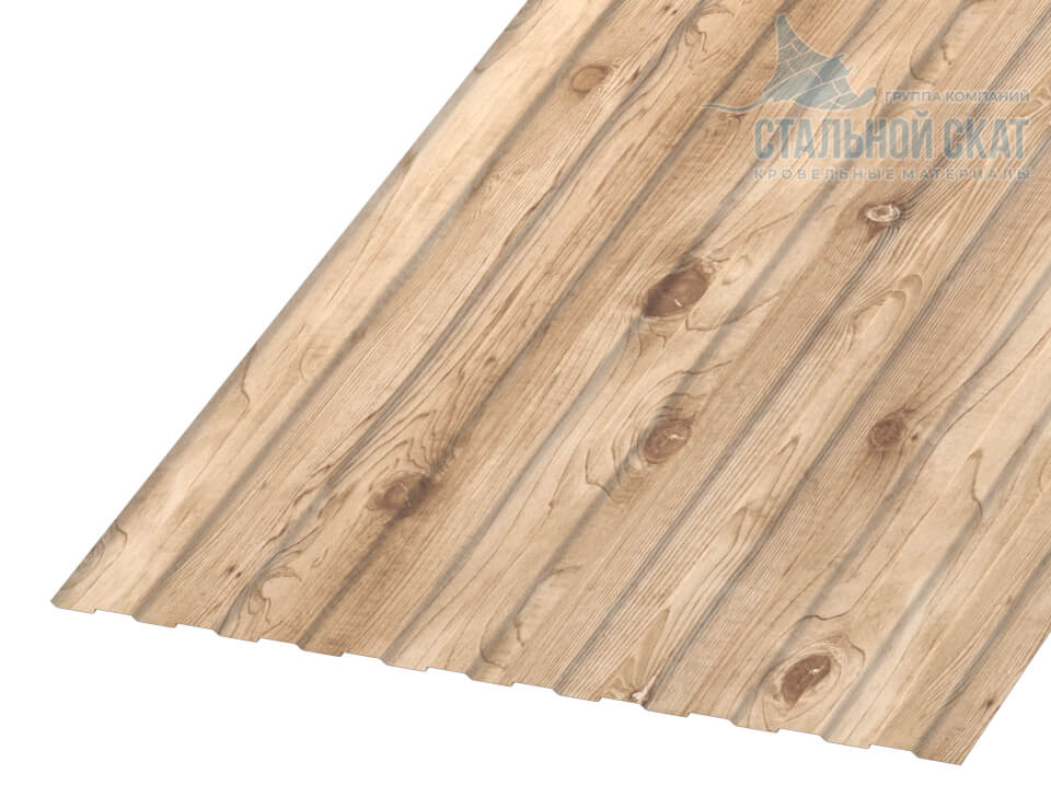 Профнастил С8 х 1150 - B (ECOSTEEL_T-12-Орех-0.45)