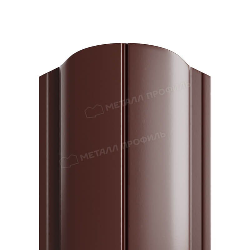 Штакетник металлический МП ELLIPSE-O 19х126 Двусторонний (ПЭД-01-8017\8017-0.4±0.08мм).