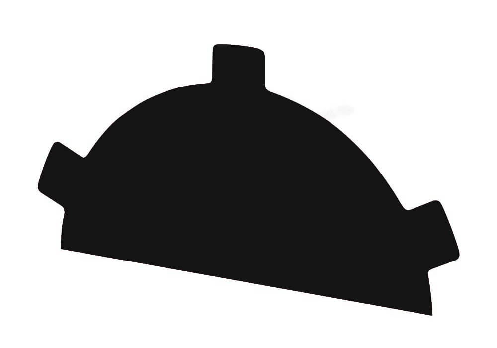 Заглушка конька круглого простая (VikingMP-01-9005-0.45)