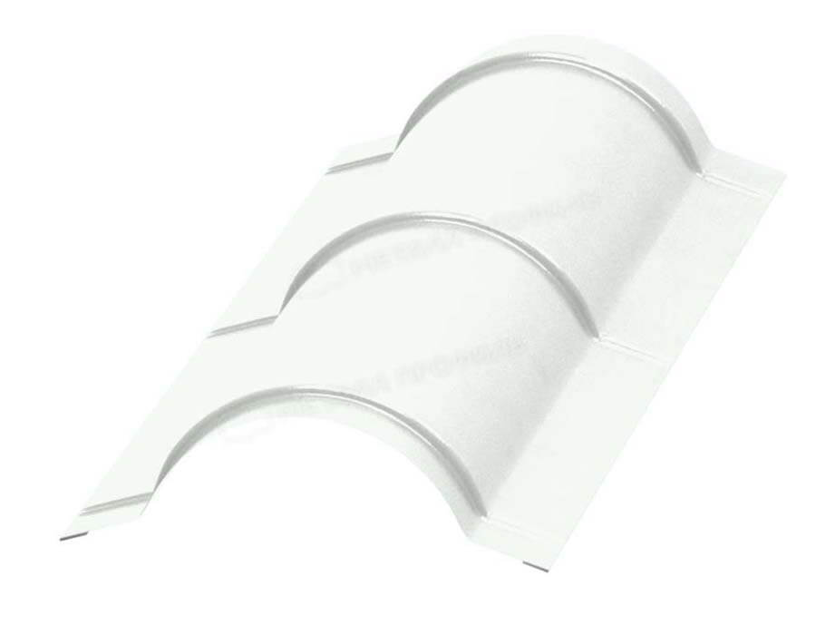 Планка конька круглого R110х2000 NormanMP (ПЭ-01-9003-0.5)