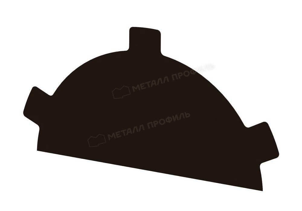 Заглушка конька круглого простая (VALORI-20-DarkBrown-0.5)