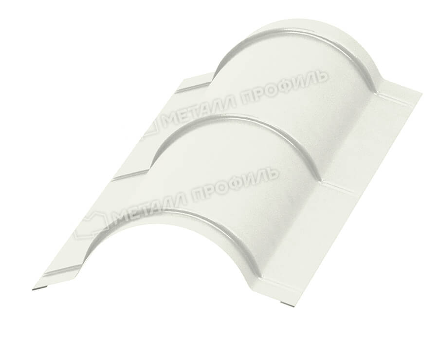 Планка конька круглого R110х2000 (ПЭ-01-9010-0.45)
