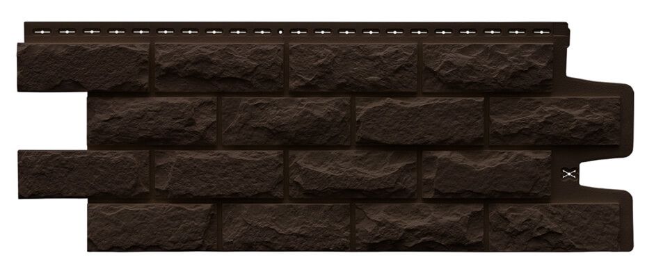 Фасадная панель Grand Line Колотый камень Classic шоколадный