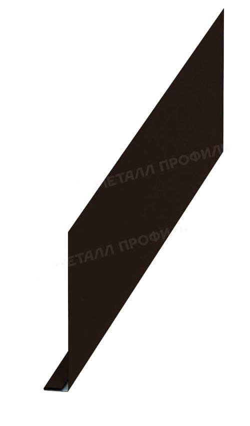 Планка карнизного свеса 250х50х3000 (VALORI-20-Темный Брауни-0.5)