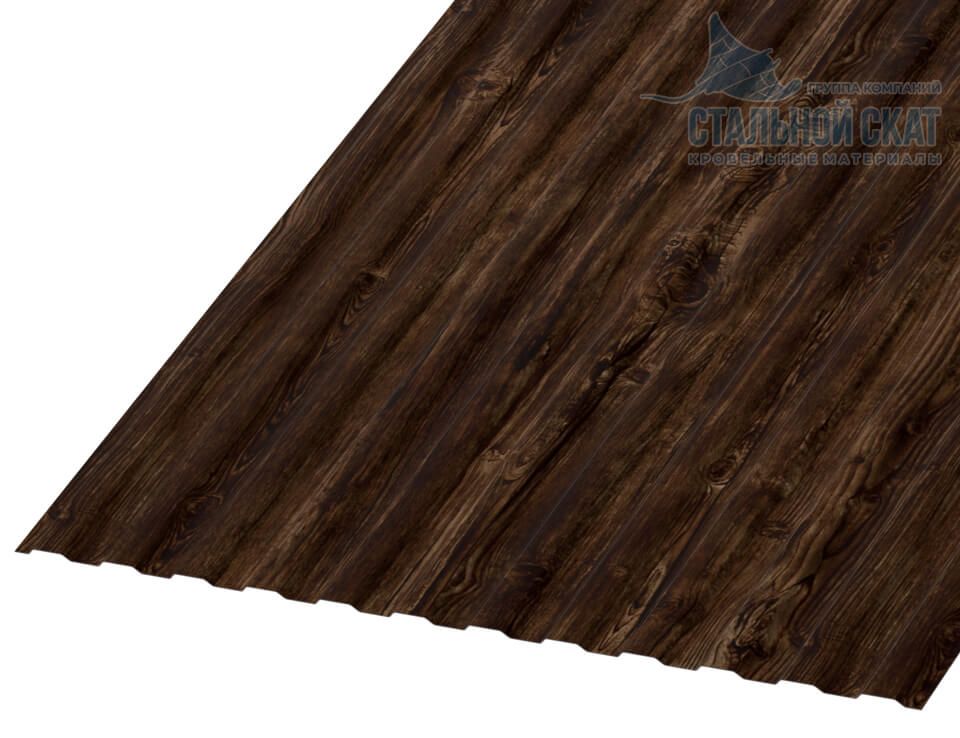Профнастил МП10 х 1100 - A Двусторонний (ECOSTEEL_MA_Д-12-Античный Дуб-0.45)