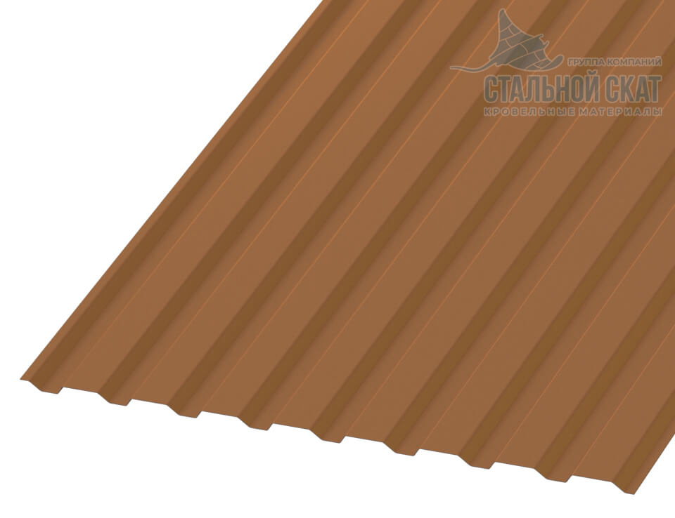 Профнастил МП20 х 1100 - A Двусторонний (AGNETA_Д-20-Copper-0.5)