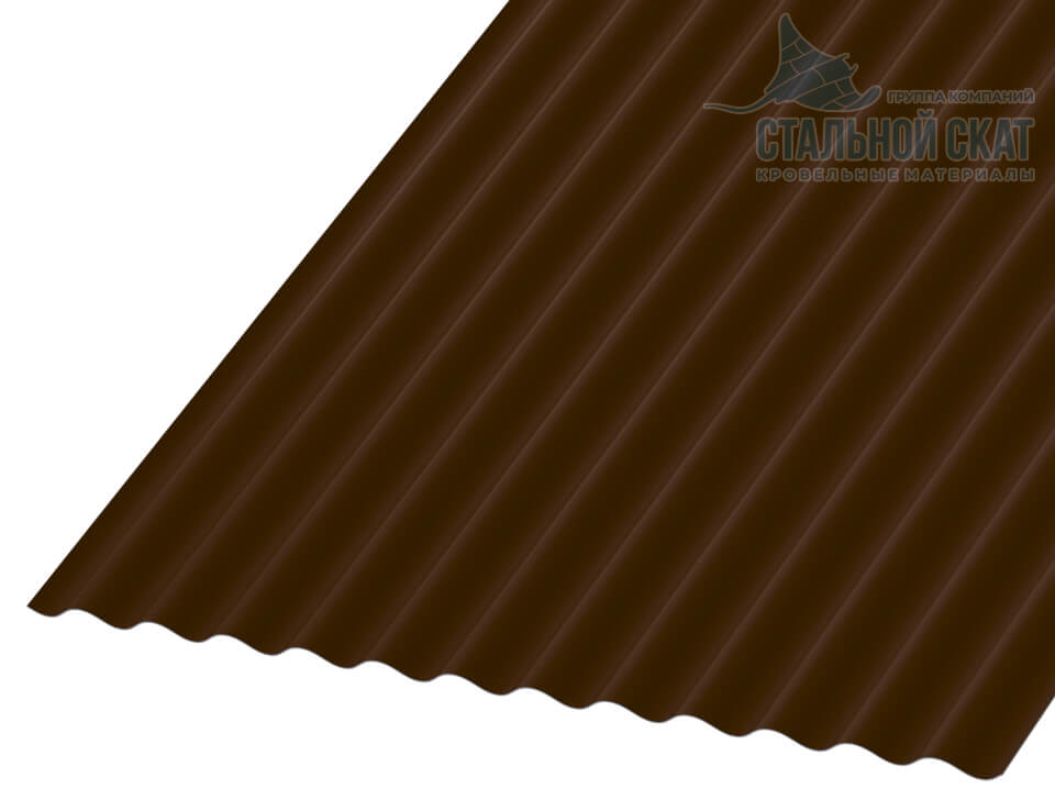 Профнастил МП18 х 1100 - B (VALORI-20-Brown-0.5)