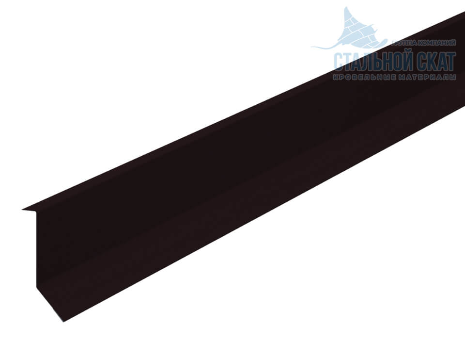 Планка примыкания в штробу 46х25х2000 (VALORI-20-DarkBrown-0.5)