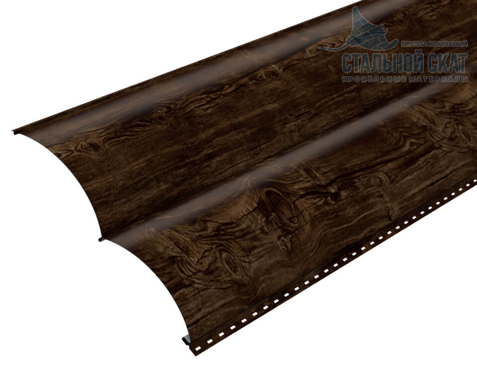 Сайдинг Woodstock-28х330 (ECOSTEEL_MA-12-Античный Дуб-0.45)